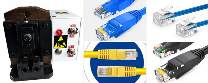 수정 소켓 커넥터 권축 기계와 RJ45 8P8C 8P4C 네트워크 케이블과 RJ11 6P4C 4P4C 전화 케이블