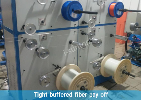 FTTH 드롭 케이블을 위한 190m/Min 두 부분으로 된 광섬유 케이블 생산 라인